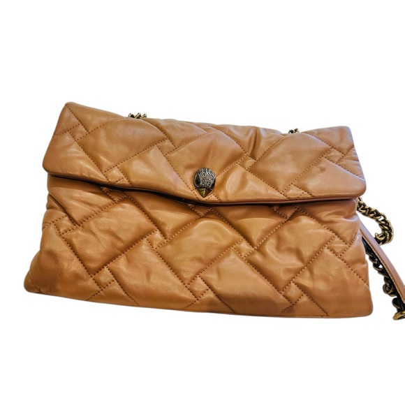 Kurt Geiger quilted Tan Chain Shoulder Bag size large - Picture 4 of 5